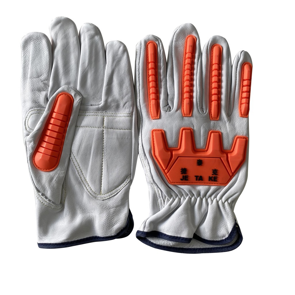 加厚机械师功能皮手套内里舒适工作手套耐磨防护手套黄色手套批发