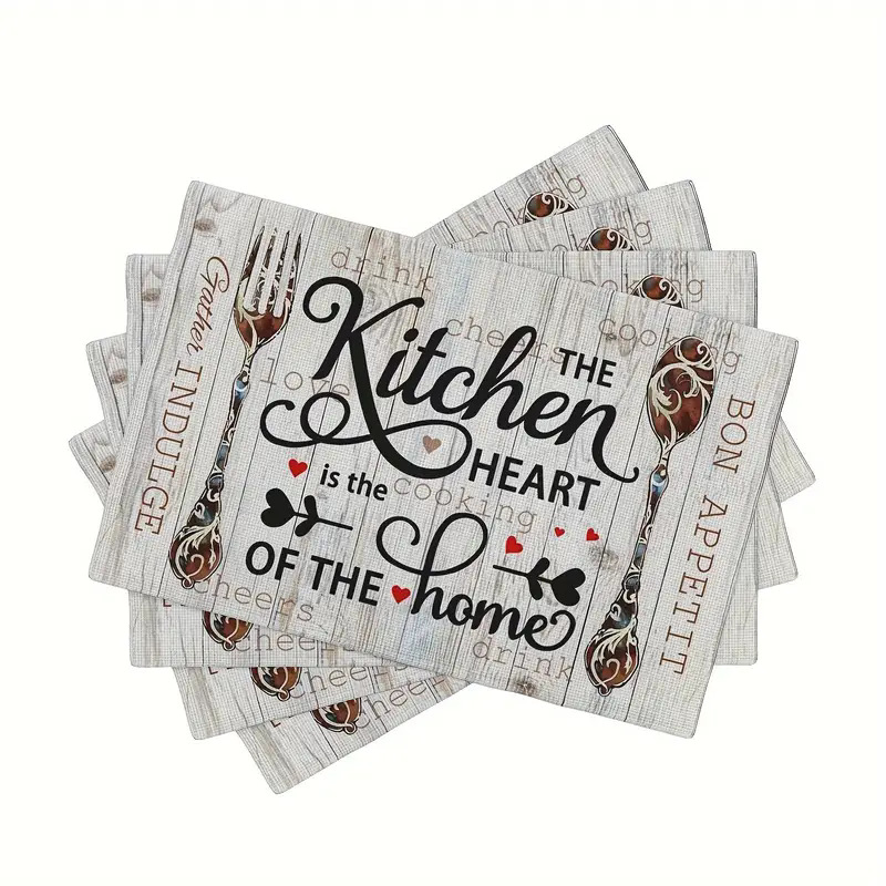 Transfronterizos lino almohadilla de mesa Aliexpress TEMU Amazon almohadilla de mesa cuadrada búfalo rojo almohadilla de Navidad Día de la Independencia