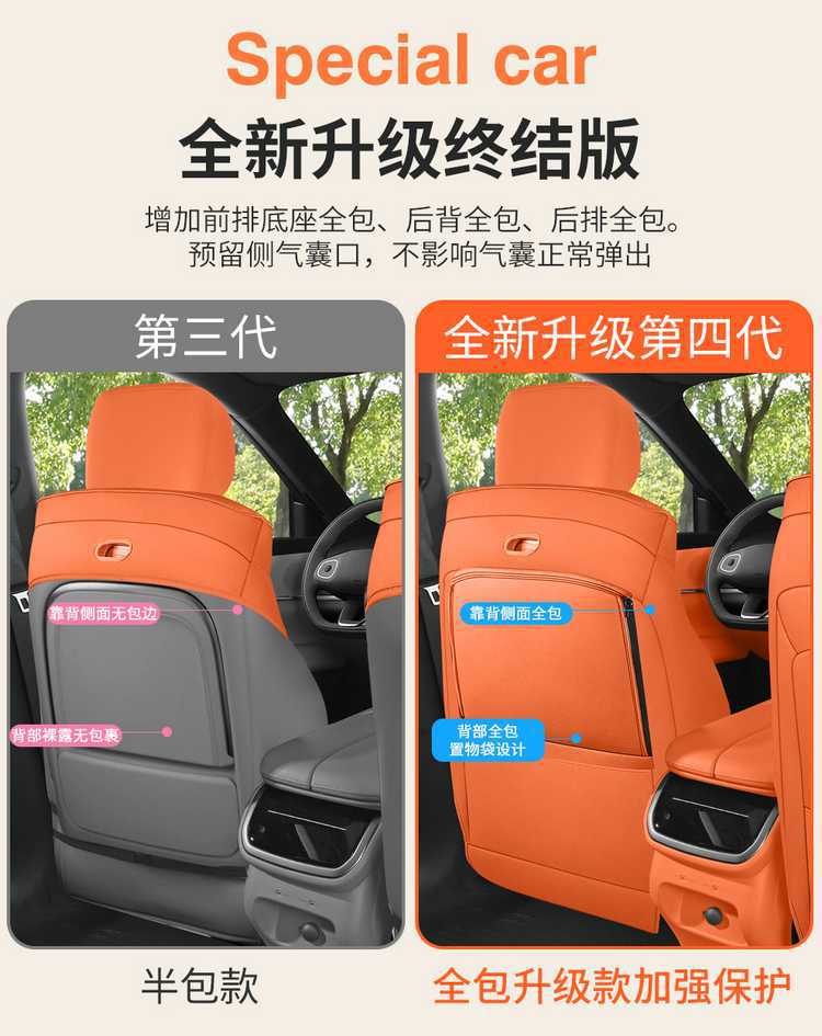 WEY Blue Mountain special car seat cushion, universal for all seasons, saddle cushion, WEY suede leather 25 model smart driving version seat cover