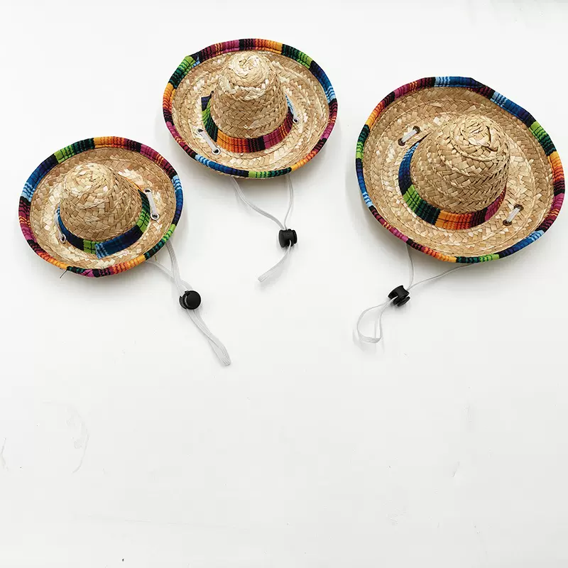 跨境亚马逊狂欢节万圣节帽生日派对用品成人儿童墨西哥宠物小帽子