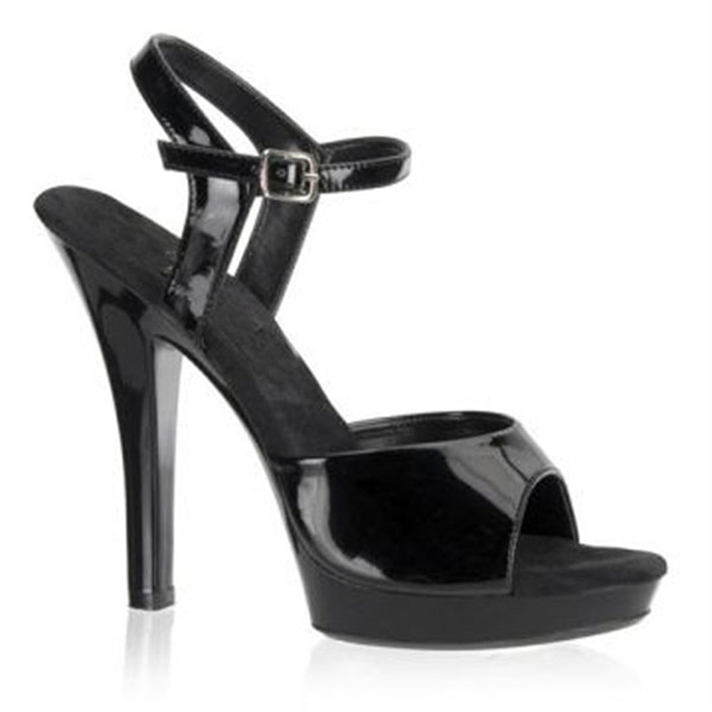Tacones altos de 13 cm estilo fresco para mujer, nuevo modelo de verano 2024, sandalias de una sola tira, tacones de aguja, plataforma impermeable, zapatos romanos de cristal.
