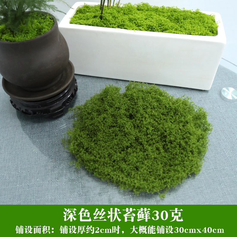 Simulación de césped de seda de musgo, paisaje de musgo biónico, plantas verdes, bonsai, pavimento de paisajismo, decoración de musgo falso, césped falso