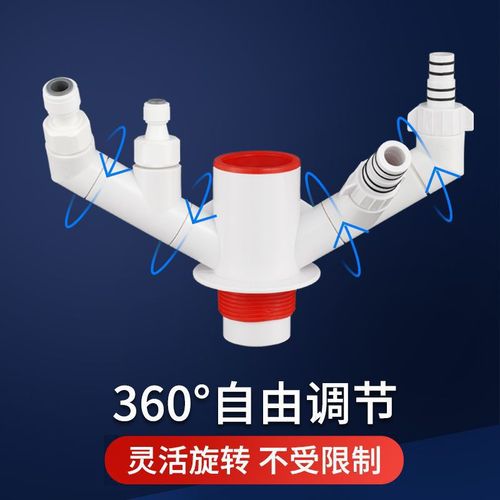 Kitchen sink drain three-way pre-filter drainage pipe, dishwasher water purifier odor prevention multi-function connector