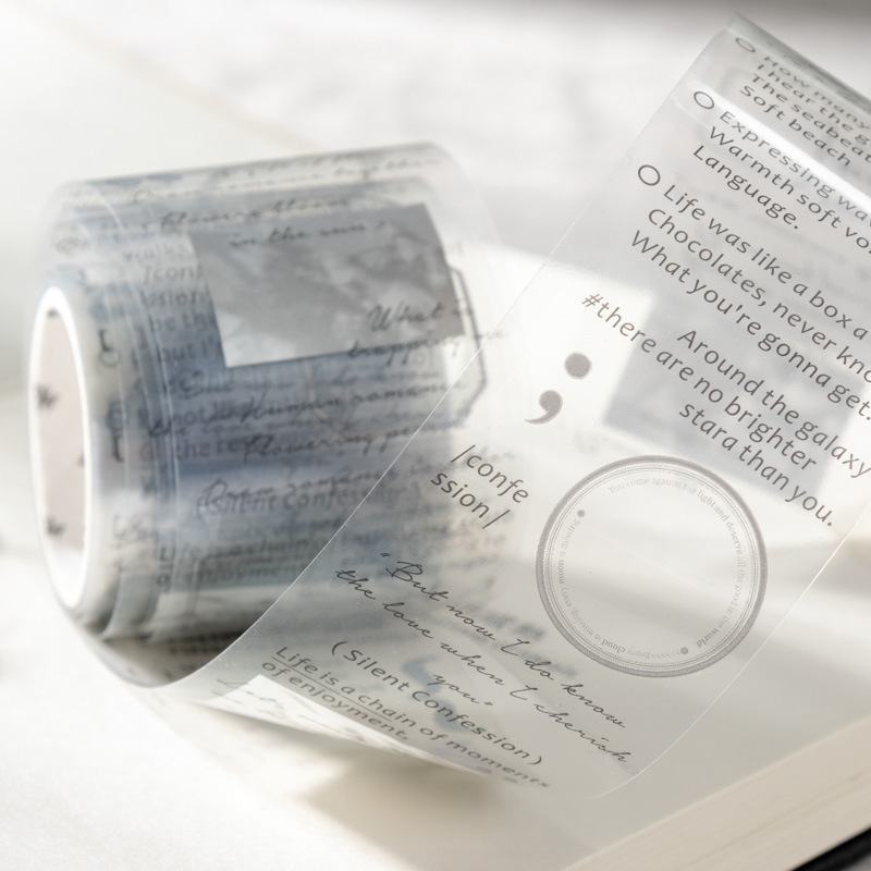 Ketchup Girl PET Tape Shadow and Poetry Series 6 Choose Transparent English Theme Material DIY Stickers