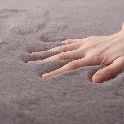 Car Carpet | Plush Bay Window Mat Window - purple-gray-long-hair-width-50length-160cm