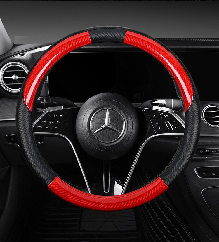 Suitable for Mercedes-Benz New C-Class Alcantar Steering Wheel Cover, Handlebar Cover, Interior Modification, Anti-Slip, Universal for All Seasons