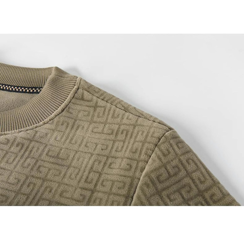Autumn and Winter New Arrival Warm Round-Neck Casual Fleece Sweater for Middle-Aged and Elderly Men—Chenille Men's Wear