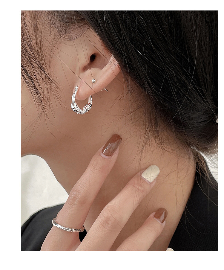 Women'S Gender 1 Pair 925 Sterling Silver Circle Hoop Earrings
