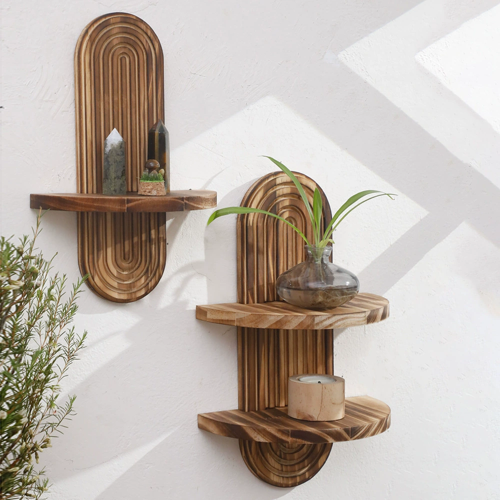 Трансграничные новые угольные эллиптические резьбовые креативные массивные деревянные настенные стойки деревянные поделки для украшения гостиной дома