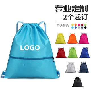 支持定制Logo抽绳背包防水束口双肩包户外运动健身背包篮球足球包