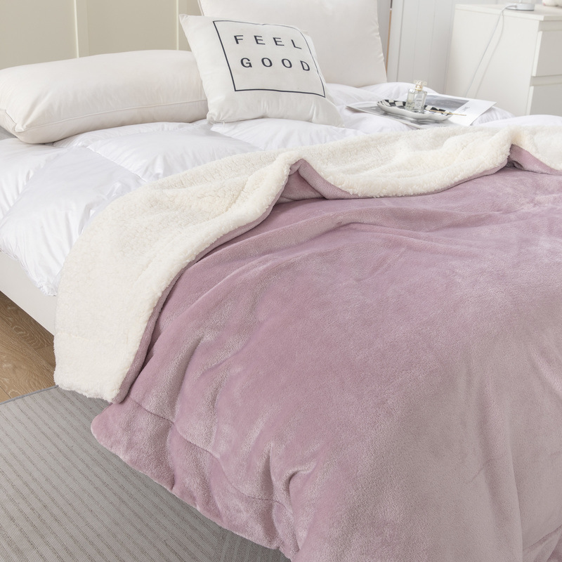 Manta transfronteriza, manta de franela gruesa de doble cara, manta personalizada, manta para siesta, manta de oficina estilo macaron