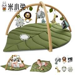 赤ちゃんの豪華な爬虫類マットは、木の葉のジャングルの金を厚くして遊ぶマット折り畳みマット赤ちゃんのゲームマットの早教