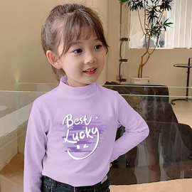 Y2307#女童装中大童长袖t恤儿童衣服新款秋季上衣德绒打底衫T恤潮