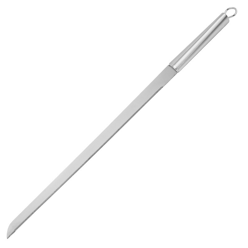 Stainless Steel Handle Bread Knife, Serrated Cake Knife, Serrated Toast Slicing Knife 10/12/ 14inch for Baking