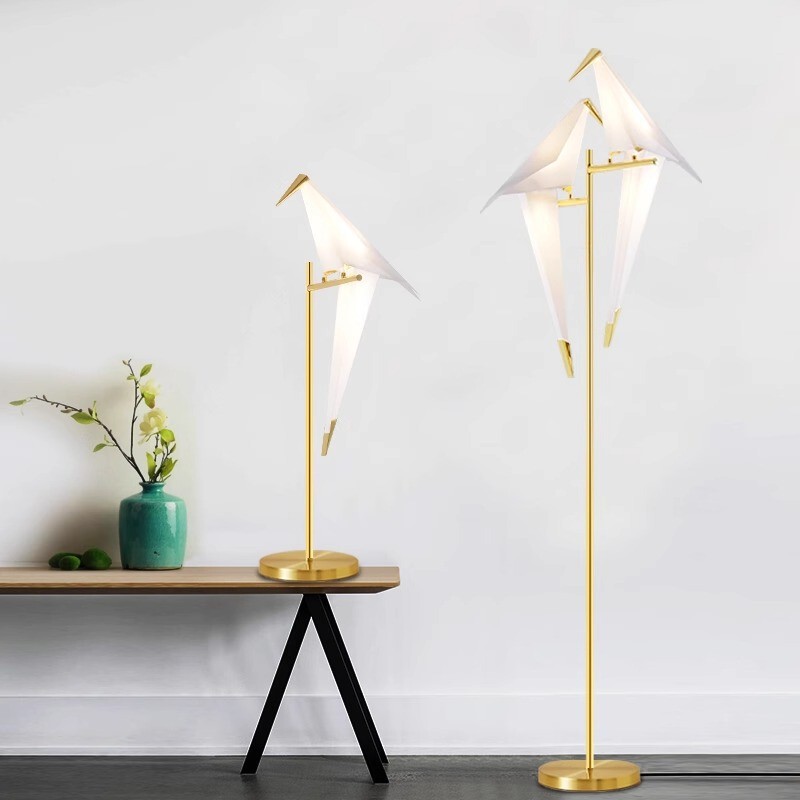 Cross-Border Paper Crane Floor Lamp Creative Modern Simple Living Room Bedroom Sofa Atmosphere Floor Lamp Drop Shipping