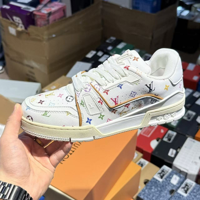 Comercio exterior Putian puro cuero original entrenador de burro de goma vacía zapatos de skate gorda para hombres y mujeres de alto lujo zapatos deportivos casuales