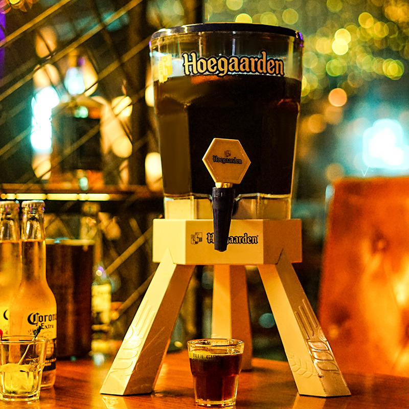 Liquor Cannon Bar Fugia White 3L Beer Keg Commercial with Tap Internet-Famous Cola Keg Container for Draft Beer Cannon