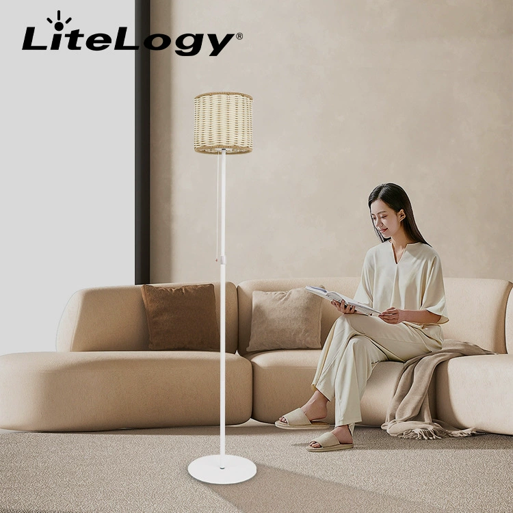 Торшер для гостиной в кремовом стиле простой диван из ротанга в японском стиле тихий стиль Кровать и завтрак Чайный домик спальня прикроватные лампы