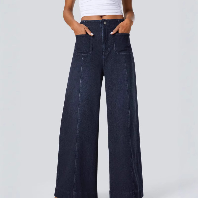 2025 Cross-Border European and American Aliexpress Amazon Women's Hot Selling New Low-Waist Loose Casual Wide-Leg Jeans