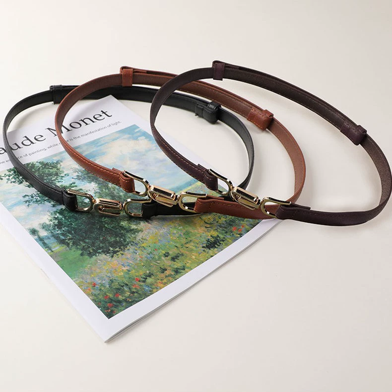 Пояс женский тонкий декоративное платье минималистичный модный дикий свитер пальто корейская версия талии небольшой пояс черный прилив