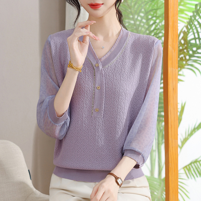 Middle-Aged Mom's Summer Short-Sleeve T-Shirt, Fashionable and Stylish Printed Chiffon Blouse for Middle-Aged and Elderly Women, 2026 New Model Top Middle-Aged Mom's Summer Short-Sleeve T-Shirt, Fashionable and Stylish Printed Chiffon Blouse for Middle-Aged and Elderly Women, 2026 New Model Top