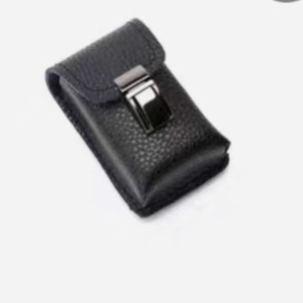 Genuine Leather Presbyopic Glasses Case, Can Be Used as a Waist-Hanging Car Key Holder, Leather Belt Pouch, Soft Leather Case, Black Waist Bag, Portable