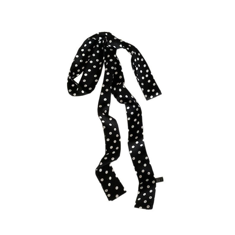 Buñuelo de seda de mujer ins punto de onda delgado estrecho de alta sensación corbata pequeña correa de cinturón envuelto en bolsa correa de pelo