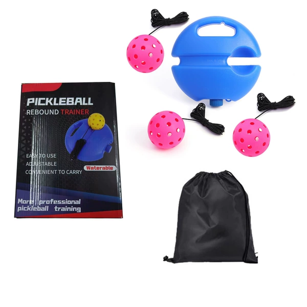 Blue base + 3 balls with string [rose red] [bundle pocket + color box]
