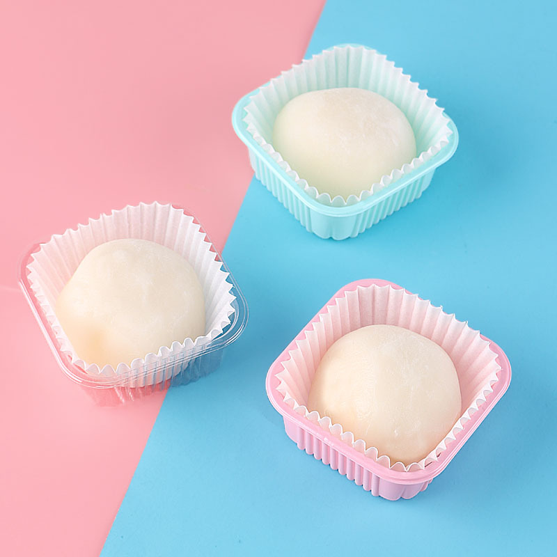 80克蛋黄酥透明包装盒中秋月饼雪媚娘密封底托壳盒子烘焙零食包装