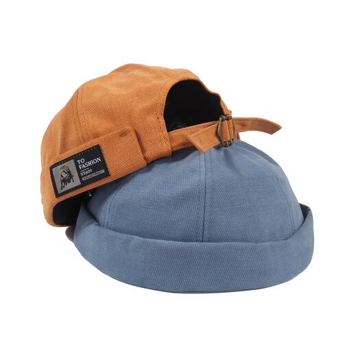 Cross-border Western and Eastern lovers fashion adjustable bullhide braided landlady hat street fashion men and women melon seed hat coolie hat