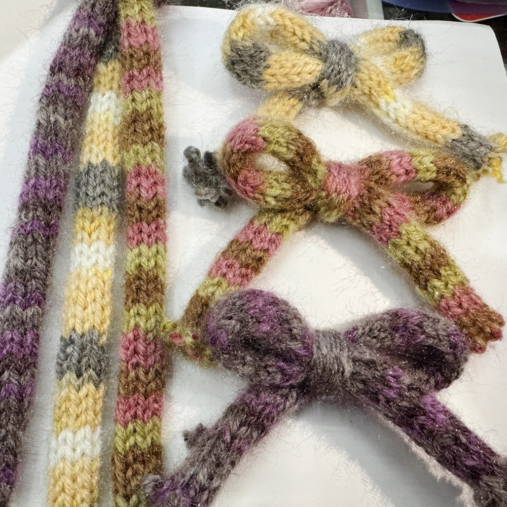 秋冬空心毛线带手工针织围巾编织绳带家纺服装DIY毛线蝴蝶结织带