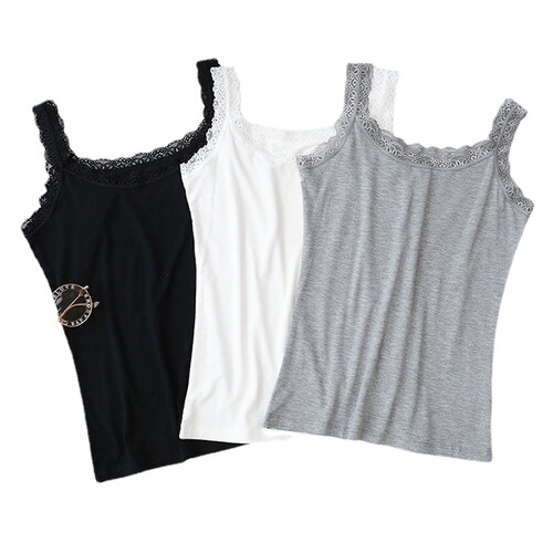 [Factory direct sales] Sweet lace splicing camisole women's spring and summer Korean version thin inner sleeveless vest