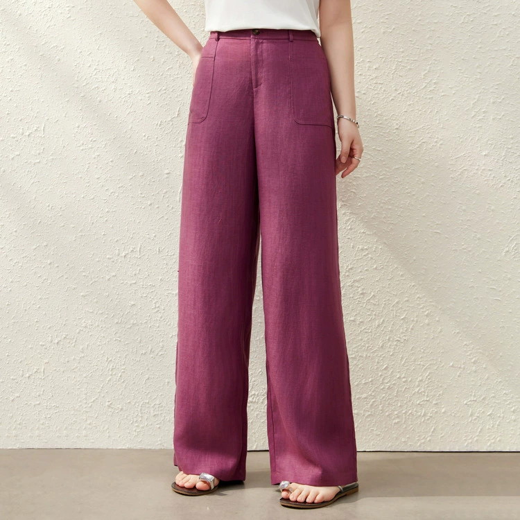 Льняные широкие брюки в стиле Old Money, брюки из смеси лиоцелла с эластичной резинкой на талии, утягивающие брюки больших размеров на лето, новый стиль