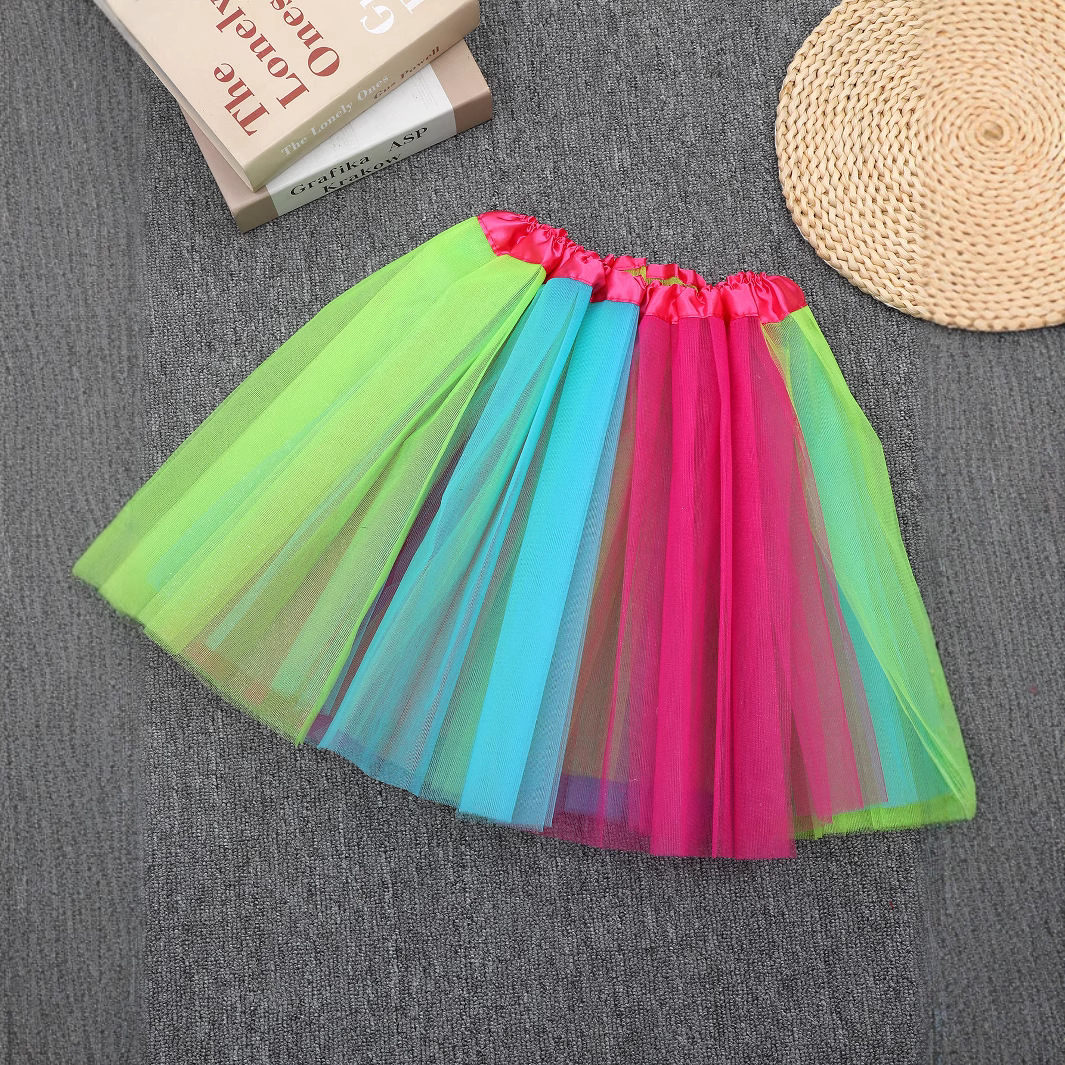 Cross-Border Halloween Dress Skirt Bunny Skirt Adult Tutu Skirt Performance Costume Props Wholesale Colorfulful Mesh Skirt