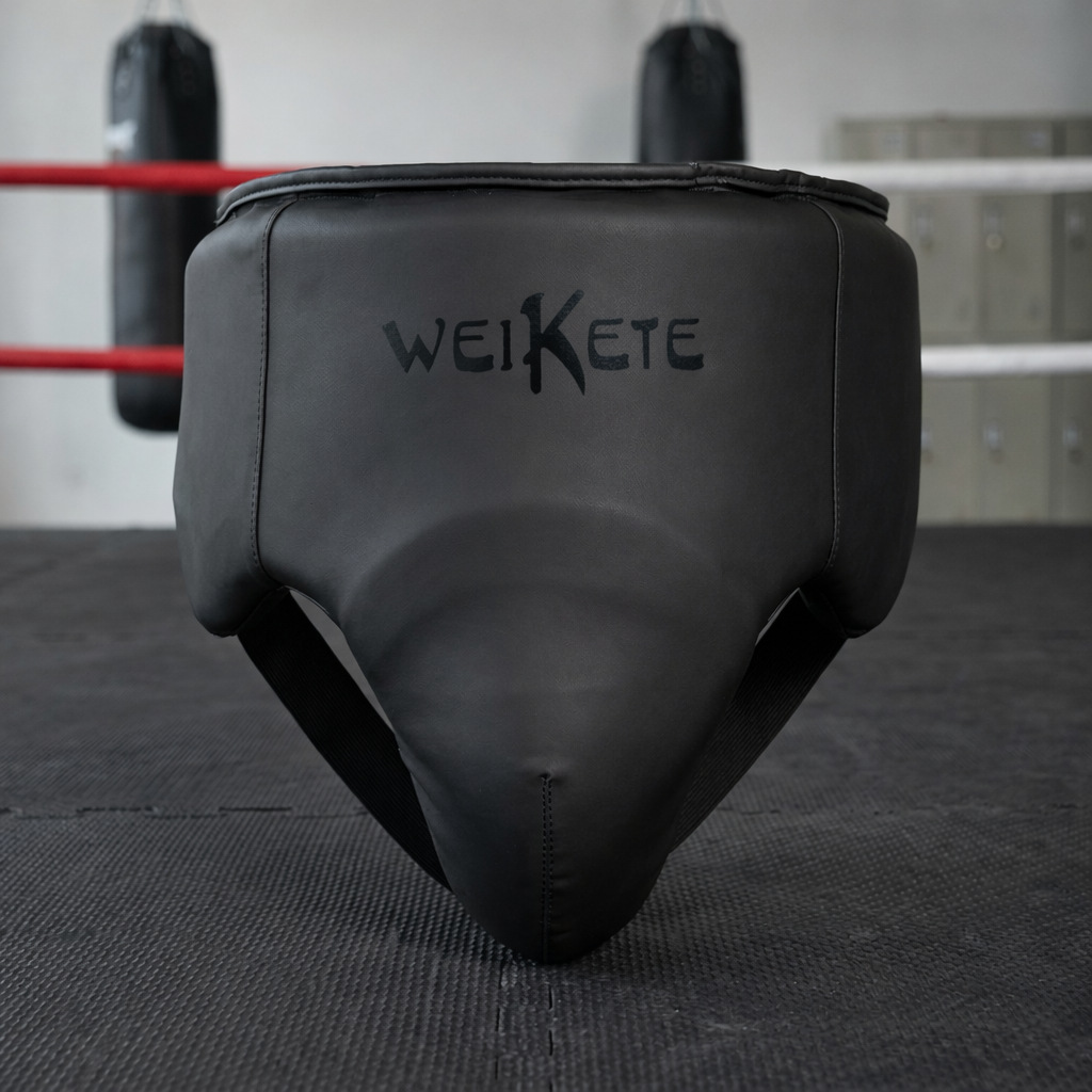 Men's Protective Groin Guard for Boxing, Sanda, Muay Thai Training and Competition, Professional Thickened Version with Stable Support