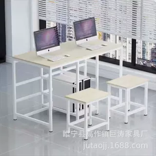 简约现代办公桌学生机房写字台书桌电脑台式桌家用桌子卧室学习桌