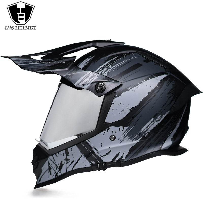 Nuevo off-road tire casco de doble lente carretera tire casco completo motocicleta Larga Distancia unisex Four Seasons universal LVS