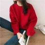 加厚圆领宽松打底针织衫