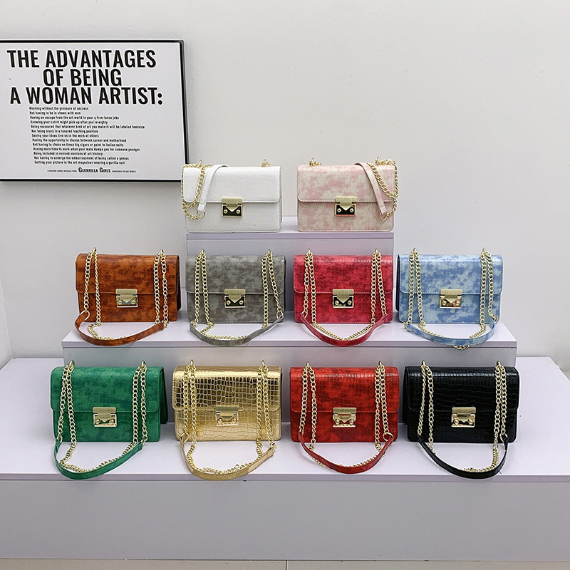 Shoulder Bag 2023 New Fashion All-match Texture Stone Pattern Classic Chain Messenger Bag High-end Women's Bag_voghion.com