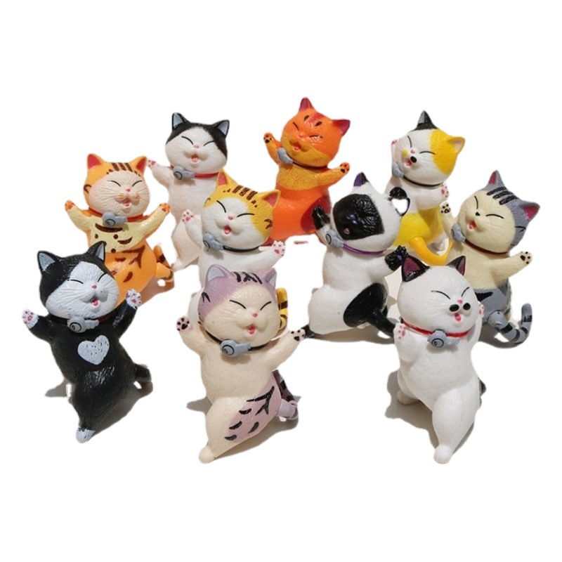 Una variedad de opcional gato coche adornos trenzado gato huevo gato adornos gato creativo regalo muñeca regalo