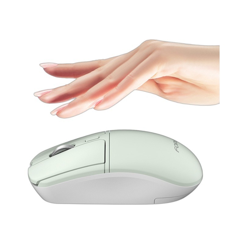 FV-386 Wireless Silent Metal Roller Mouse 2.4G + Bluetooth Dual Mode para computadoras portátiles de escritorio