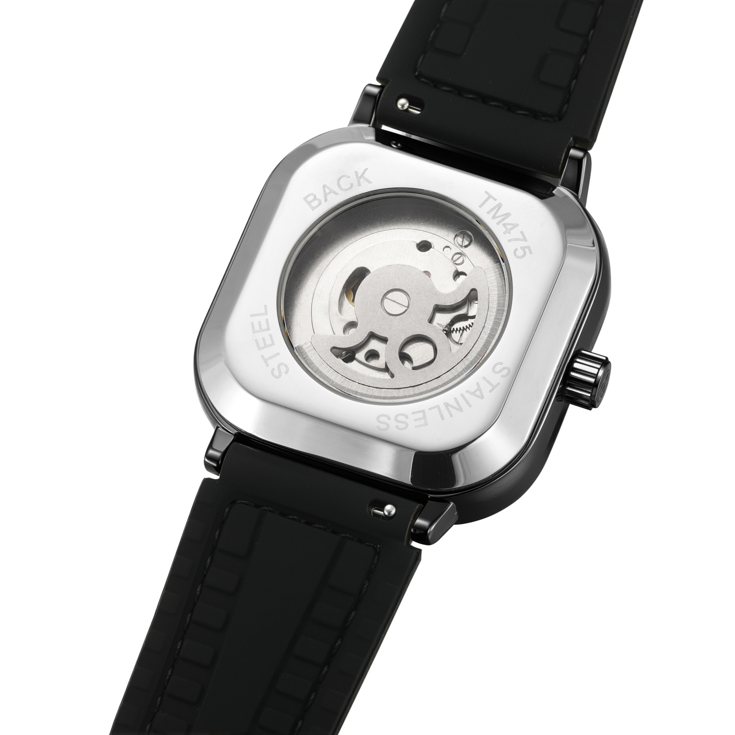 Automatic Mechanical Square Watch European Style Men’s Clock_voghion.com