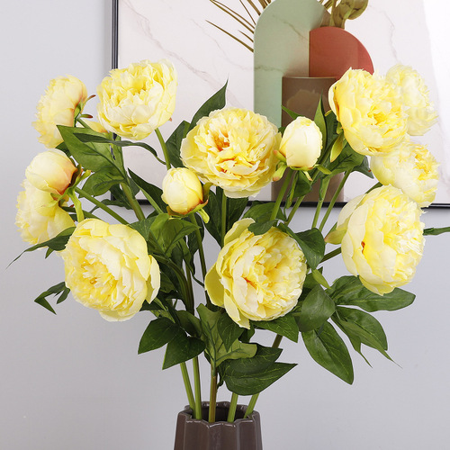 New water hibiscus artificial peony flower, home decoration peony flower, indoor decoration artificial peony flower artificial flower