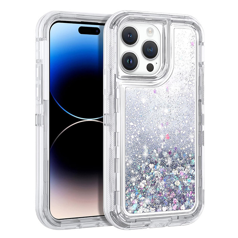 現物はiphone 12 13mini 11 14 pro max携帯ケース流砂三合一耐落下カバーを適用します。|undefined