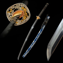 外贸高端手工日本刀花纹钢东洋武士长刀一体刀剑打刀katana未开刃