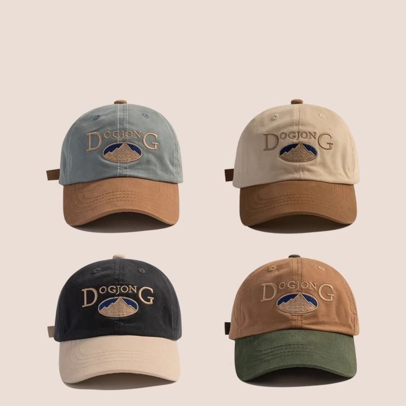 Korean Style Color-Block Children's Retro Trendy Sunshade Baseball Cap for Boys Casual Versatile Outing Cap