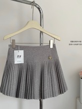 毛呢百褶半身裙新款女春秋时尚潮衫屋小香风白色短裙高级好看裙子