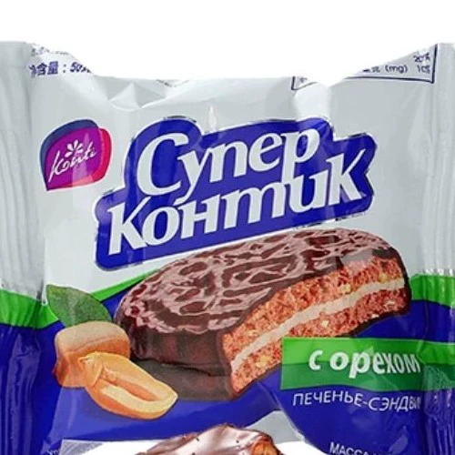 Россия импортированный сэндвит вафли шоколад сгущенное молоко арахис лещу орех аромат Kangji бренд завтрак печенье закуски