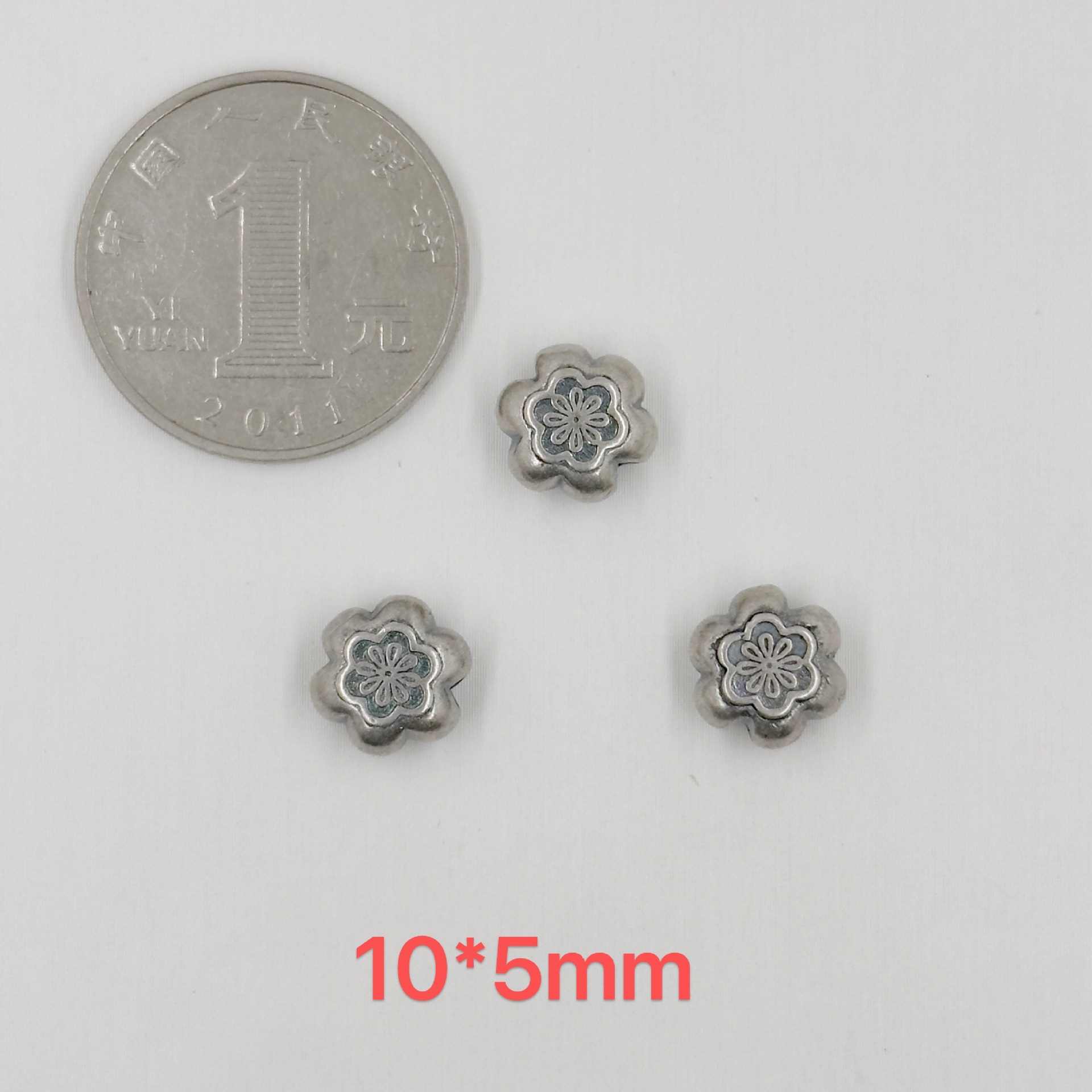 384-417 Shanxi vintage old silver spacer beads DIY accessories 9997 silver bracelet jewelry accessories