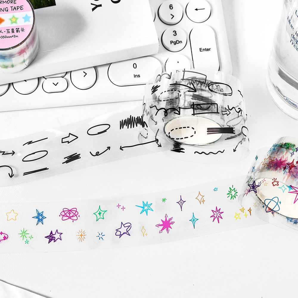 PaperMore doble PET cinta adhesiva 30mm dulce para la serie coreana de cinta adhesiva de contabilidad manual